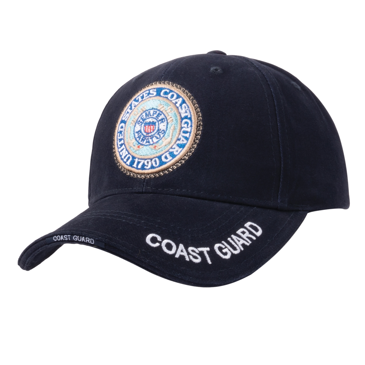 11042 U.S. Coast Guard Deluxe Low Profile Insignia Cap, Navy Blue