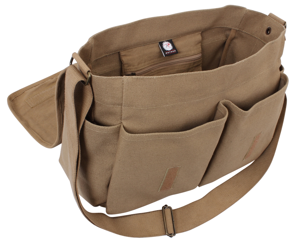 12540 Classic Canvas Messenger Bag, Coyote Brown