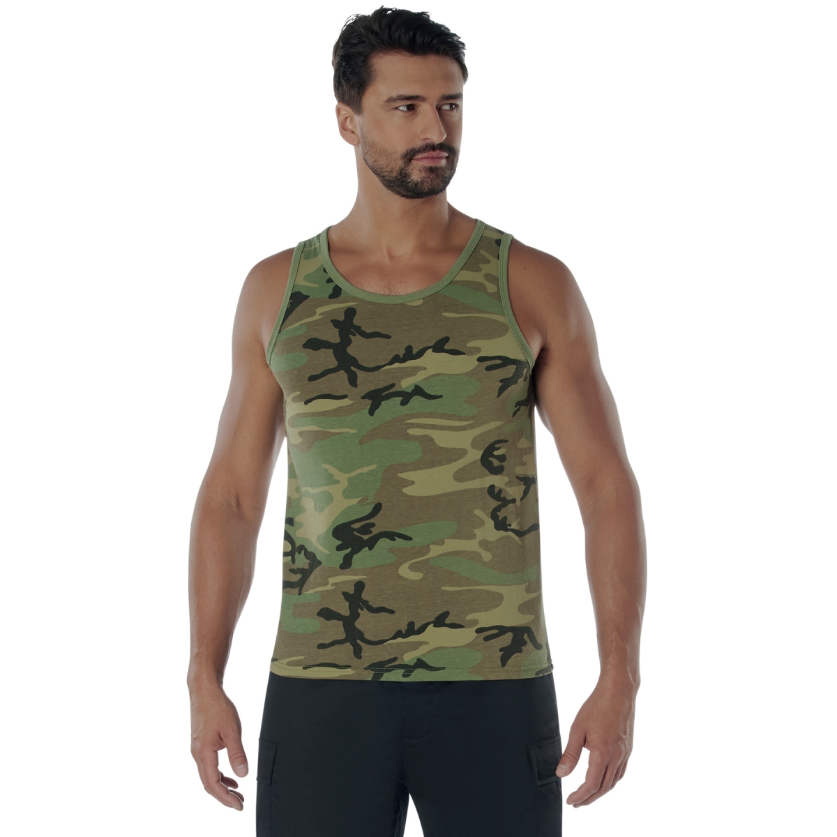 12521 Vintage Woodland Camo Tank Top - Medium
