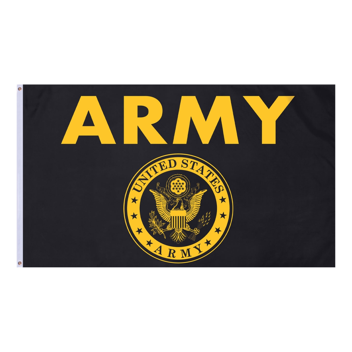 694 Black  Gold Army Flag