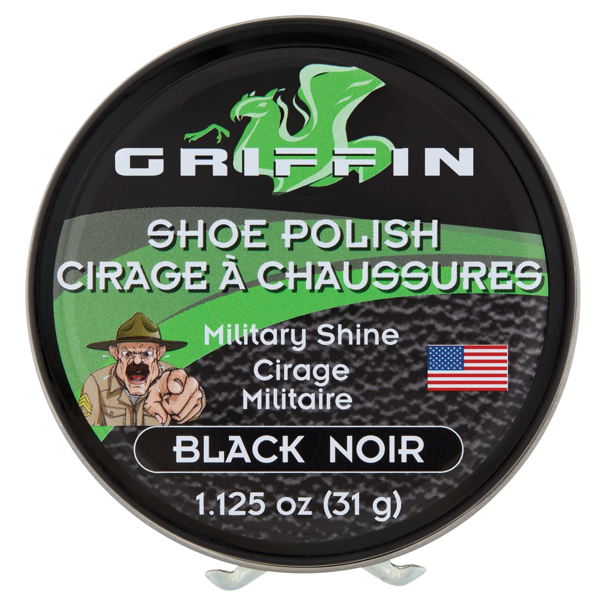 20202 Griffin Military Shine Shoe Polish Wax - Black