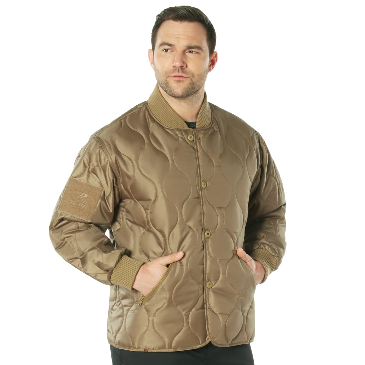 20617 Quilted Woobie Jacket, Coyote Brown - Large