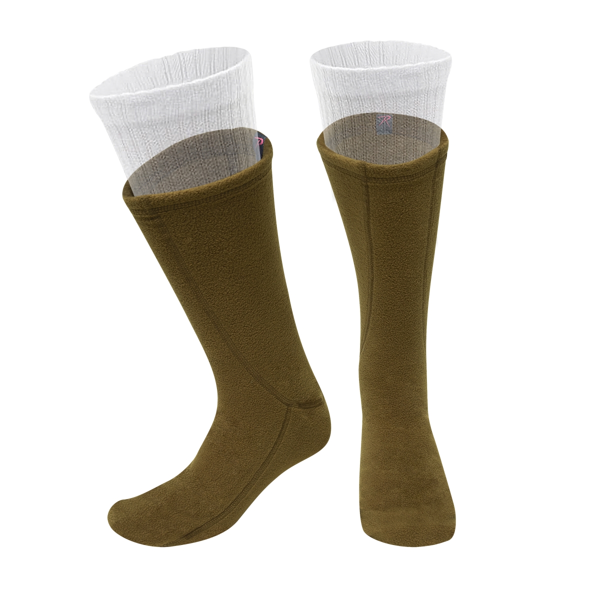 20663 Polar Fleece Boots Liners, Coyote Brown - Medium