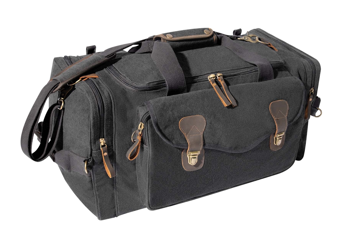 21061 Canvas Long Weekend Bag, Charcoal Grey
