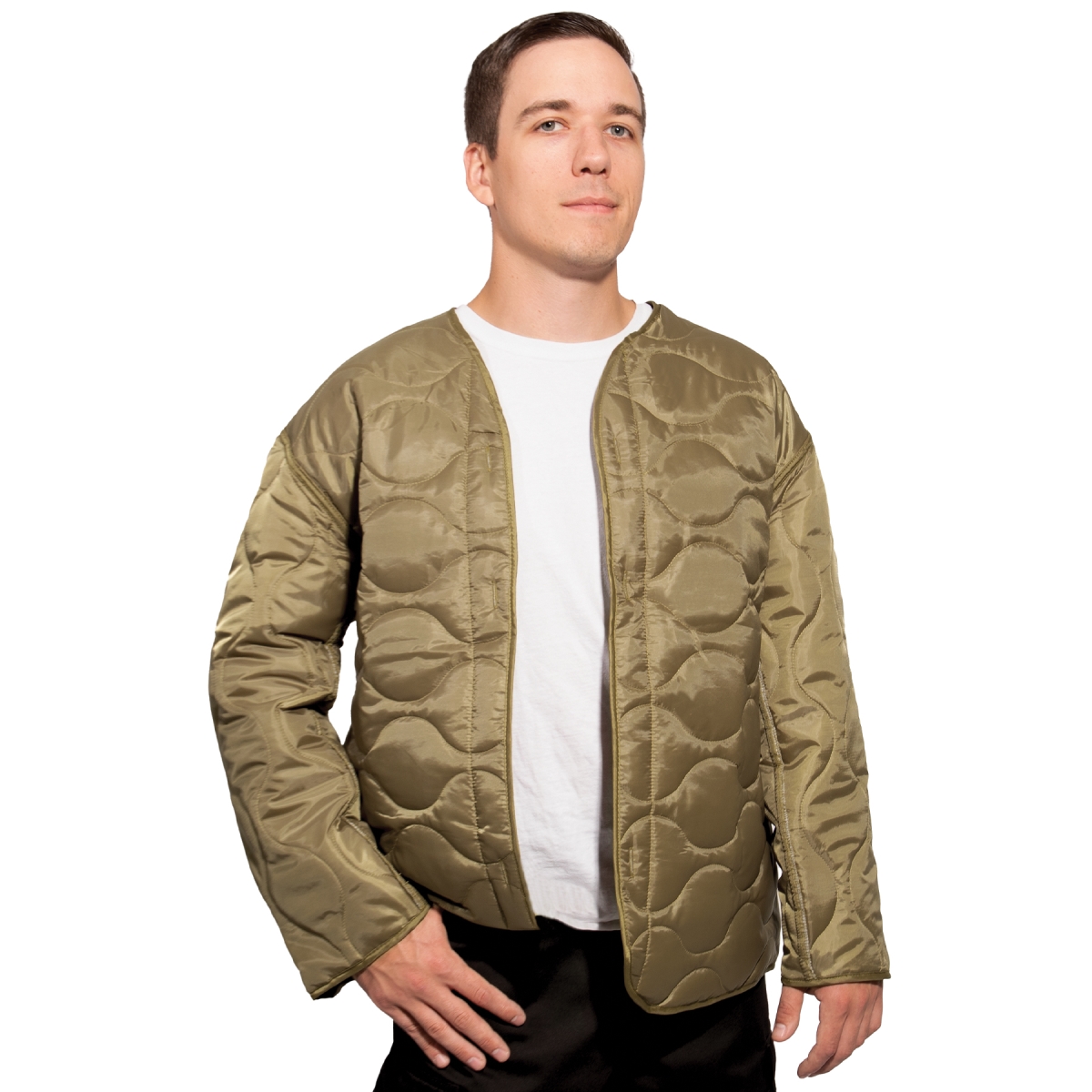 21672 Men M-65 Field Jacket Liner, Coyote Brown - Extra Large