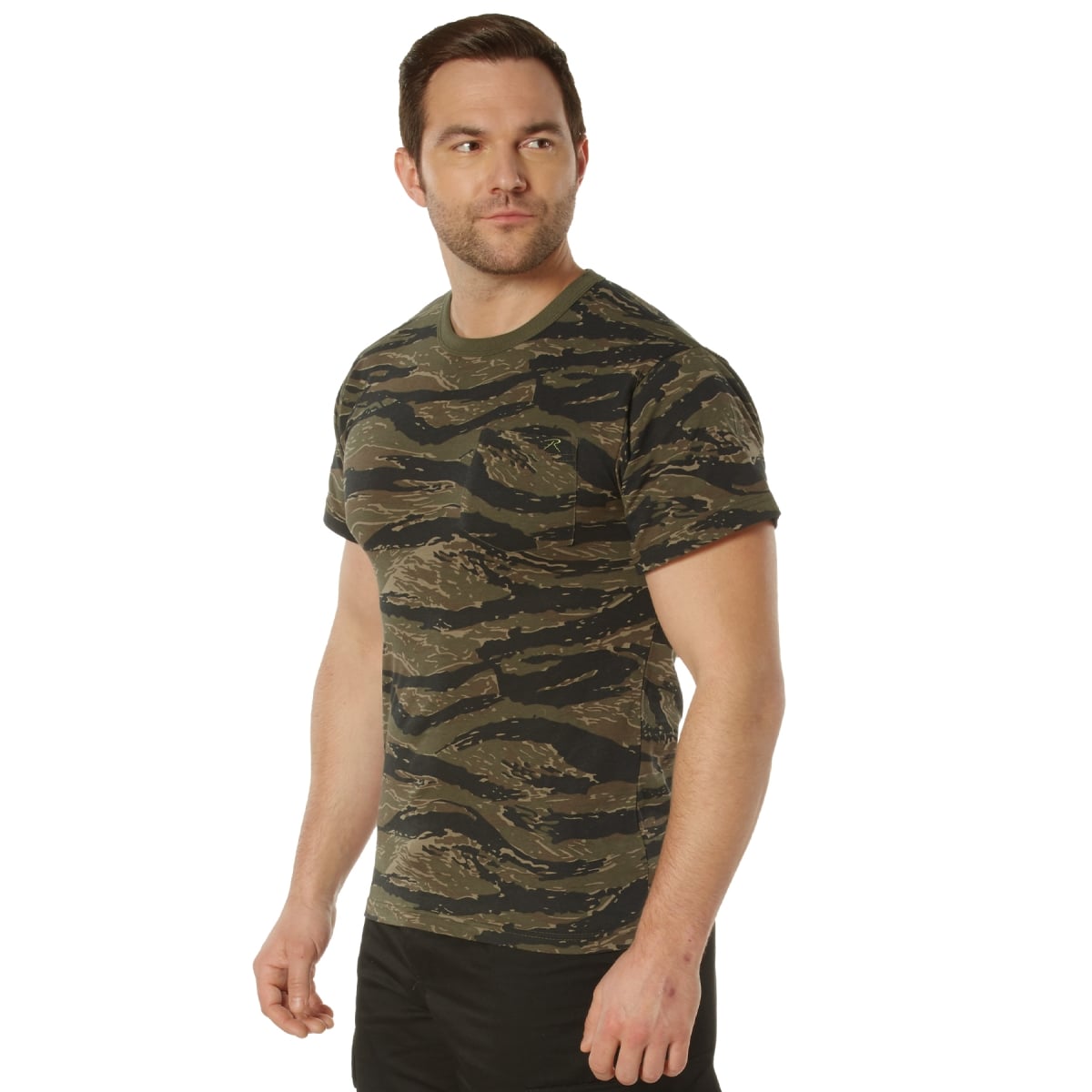 22305 Pocket Short Sleeve T-Shirt, Tiger Stripe Camo - 2XL