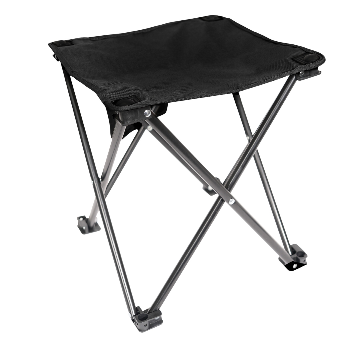 22469 Collapsible 4 Leg Camp Stool, Black