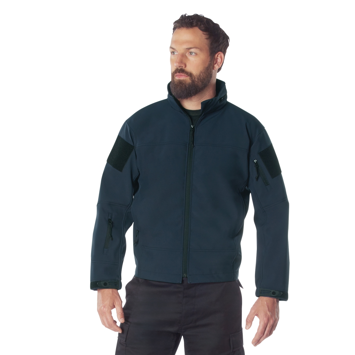 22747 Men Covert Ops Lightweight Soft Shell Jacket, Midnight Navy Blue - Medium