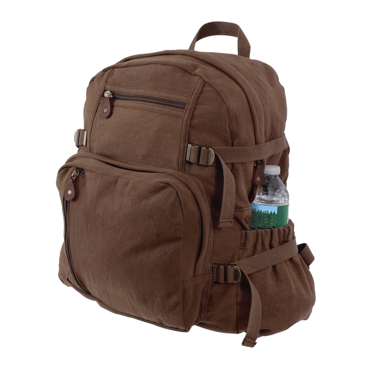 22762 Jumbo Vintage Canvas Backpack, Earth Brown
