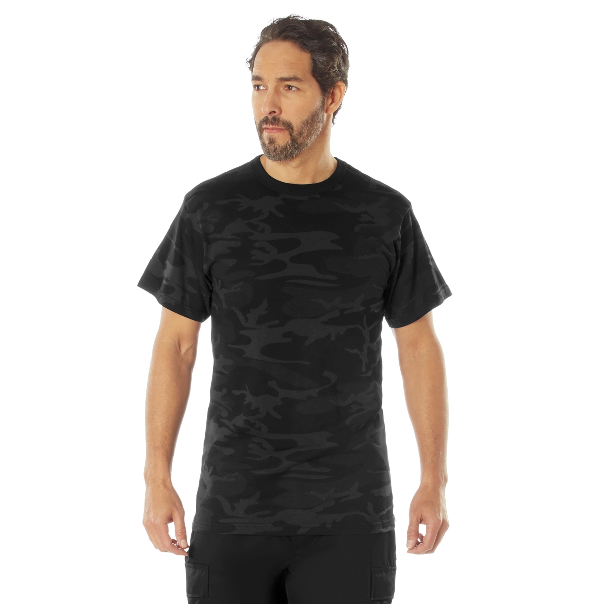 23337 Midnight Camo Short Sleeve T-Shirt, Midnight Black Camo - Medium