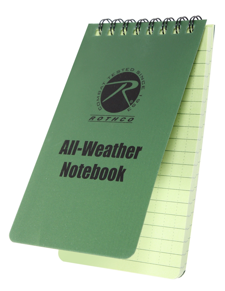 17588 All-Weather Waterproof Notebook, Olive Drab - 4 x 6 in.