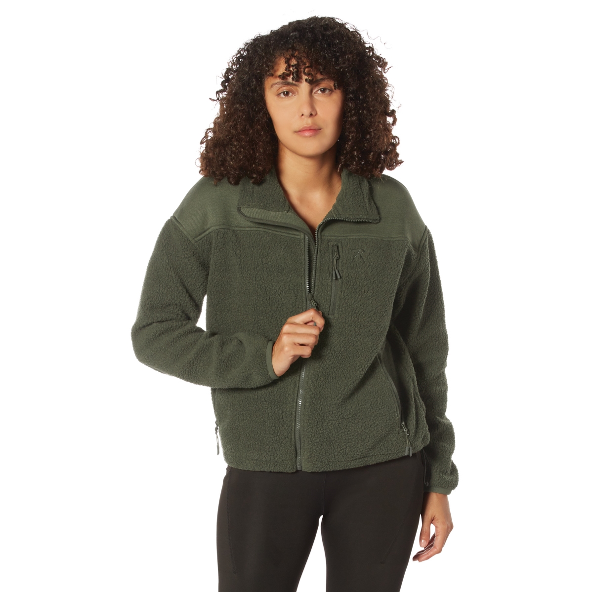 29886 Women Trailsman Sherpa Fleece Jacket, Olive Drab - Small
