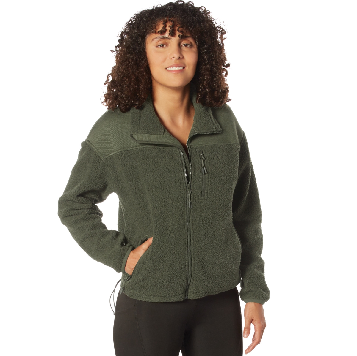 29887 Women Trailsman Sherpa Fleece Jacket, Olive Drab - Medium