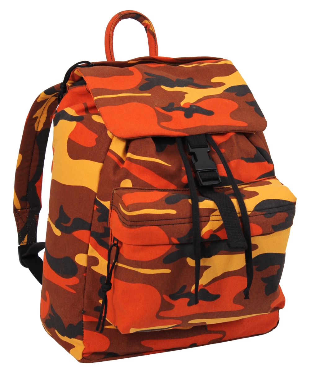 18359 Canvas Daypack Backpack, Savage Orange Camo
