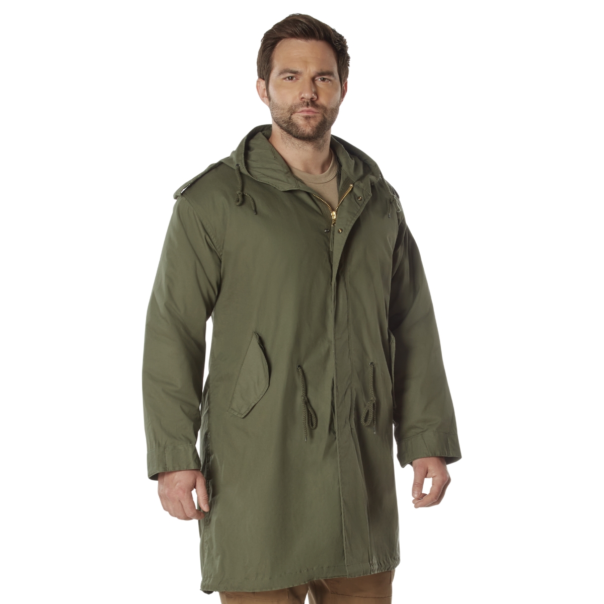 20631 Men M-51 Fishtail Parka Military Jackets, Olive Drab - 3XL