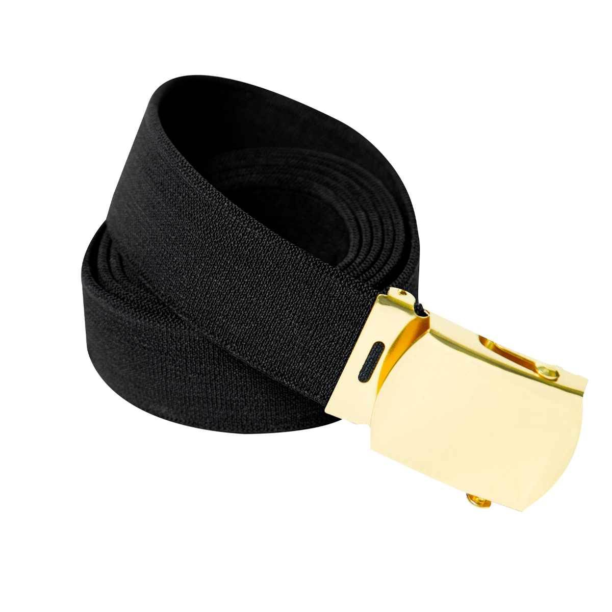 20747 54 in. Long Elastic Stretch Web Belts, Black & Gold