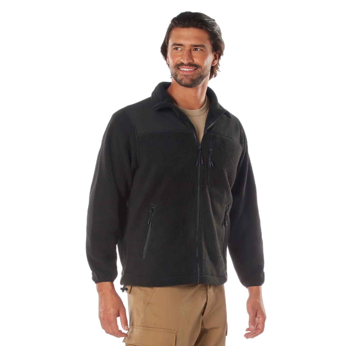 23184 Men Trailsman Sherpa Fleece Jacket, Black - Small