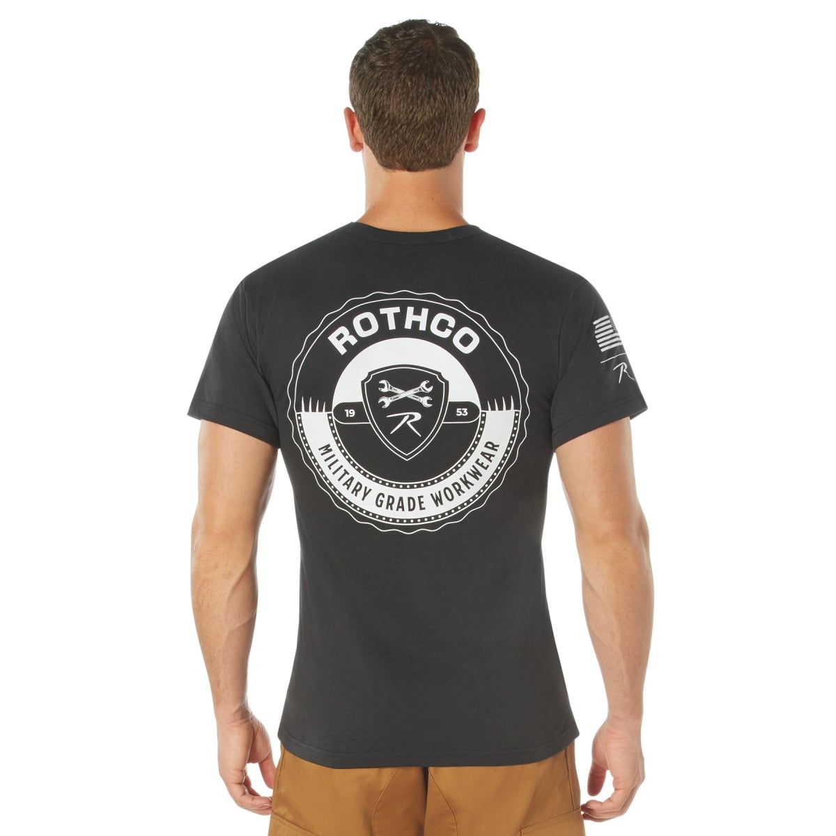 23004 Military Grade Workwear Bottle Cap Short Sleeve T-Shirt, Black - Medium