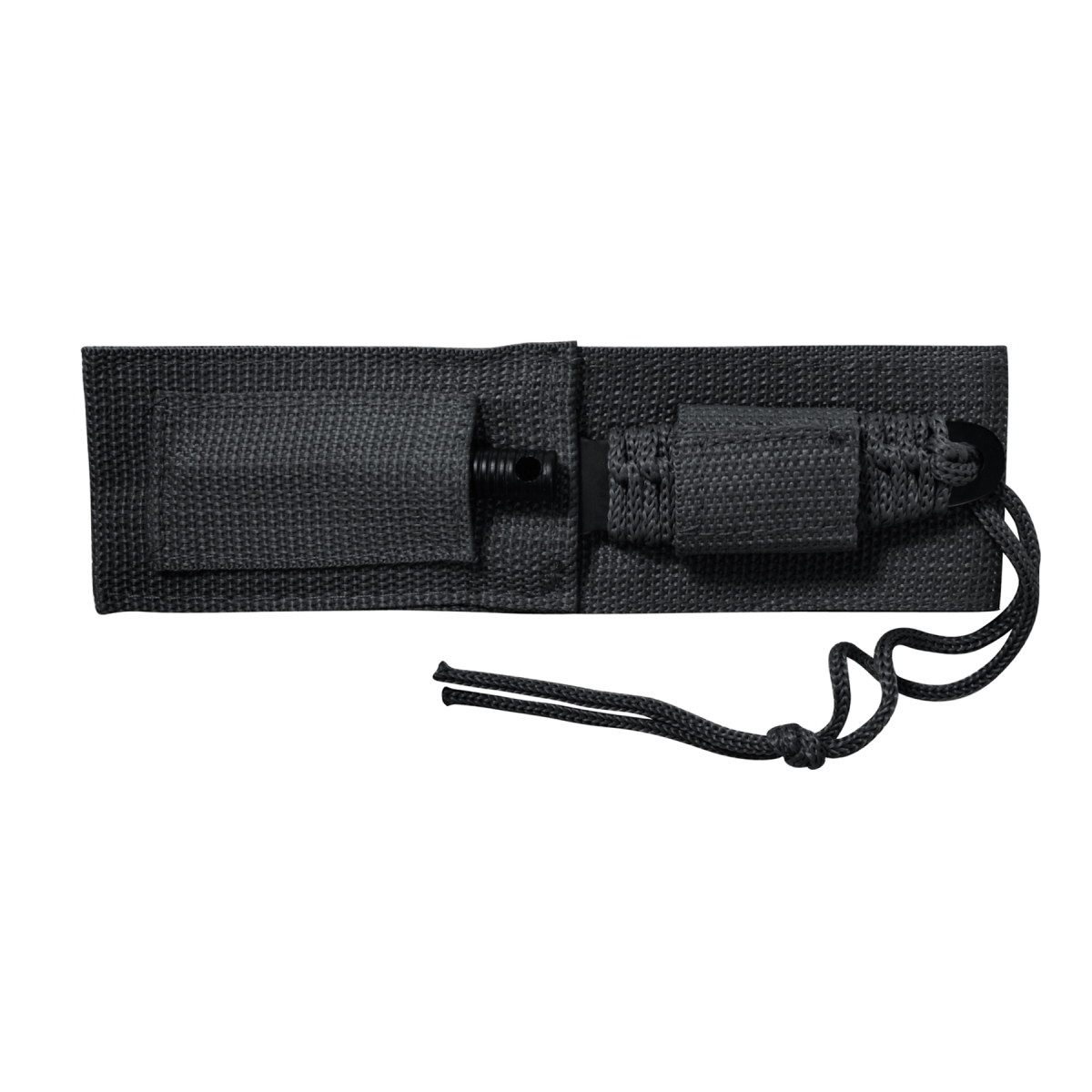12599 Paracord Knife with Fire Starter, Black
