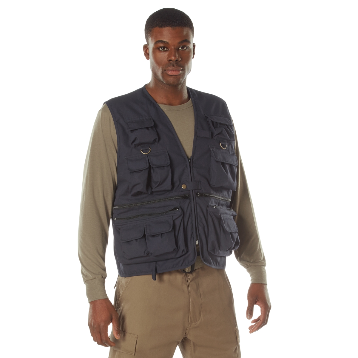 23596 Men Uncle Milty Travel Vest, Midnight Navy Blue - 2XL