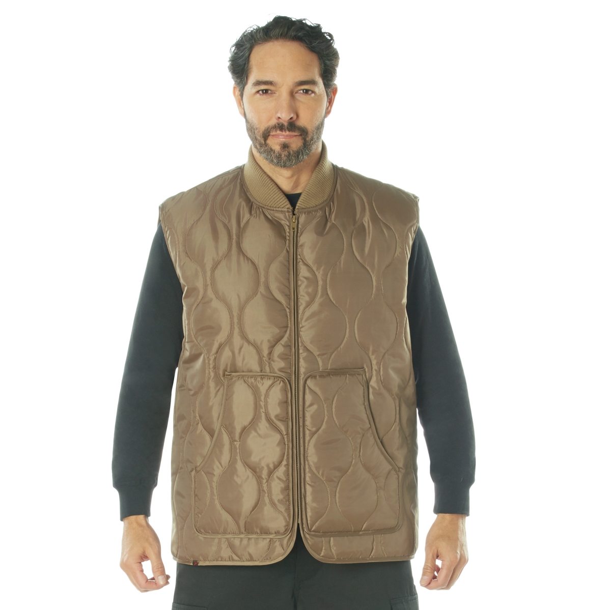 23598 Quilted Woobie Vest, Coyote Brown - Small