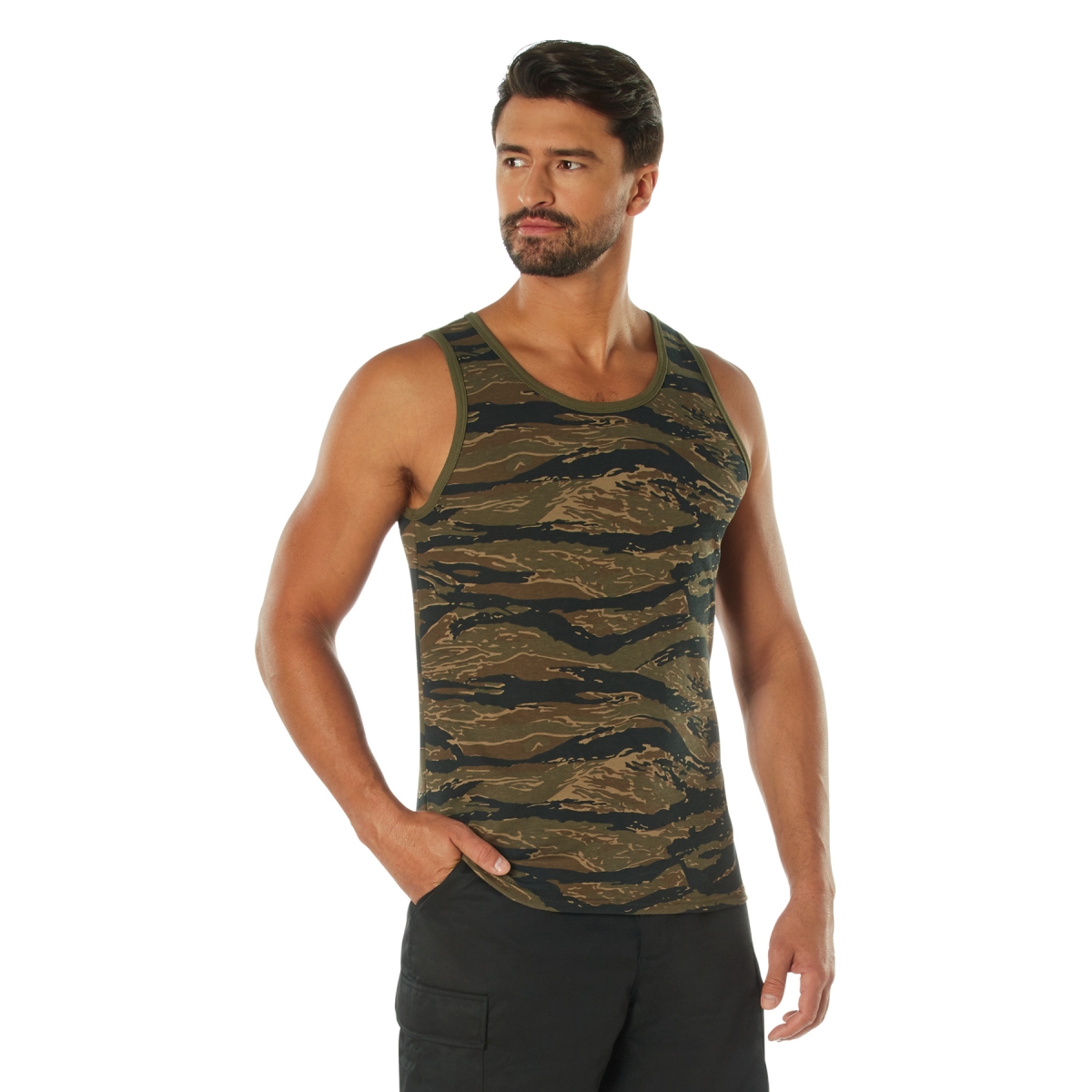 12463 Camo Tank Top, Tiger Stripe Camo - Medium