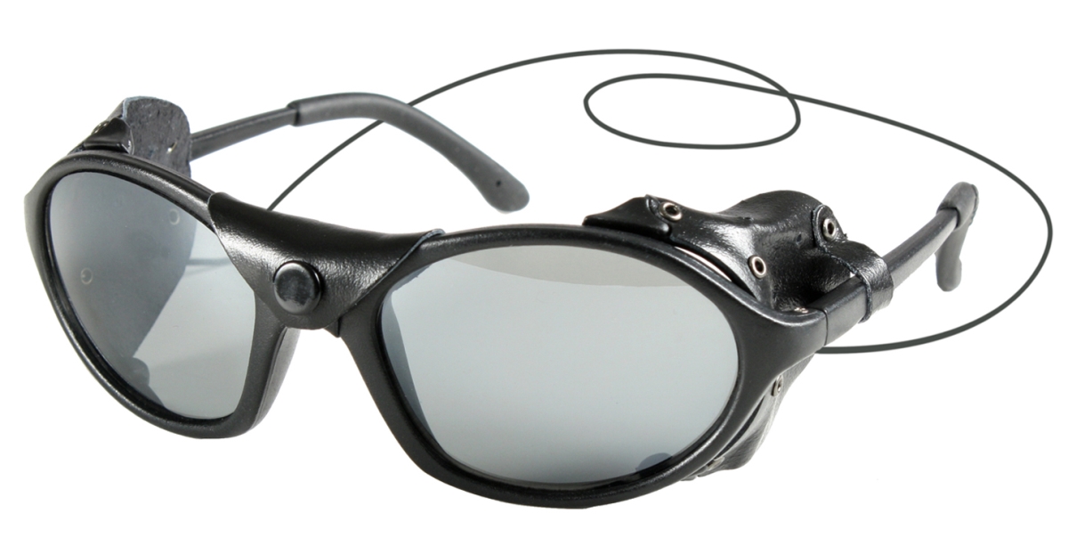 206 Glacier Sunglasses with Wind Guard, Black