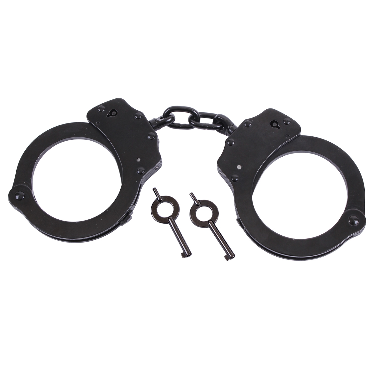 15440 Stainless Steel Handcuffs, Black