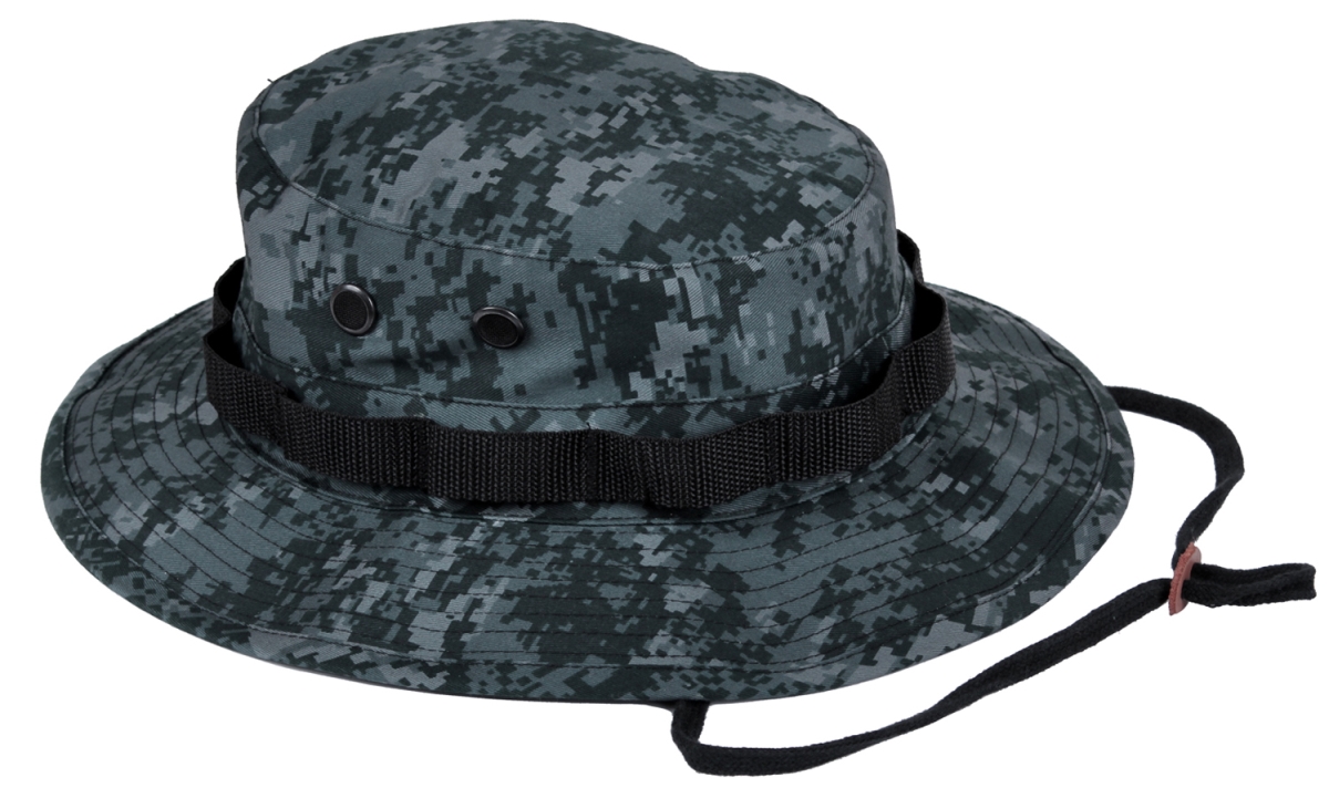 15097 Digital Camo Boonie Hat, Midnight Digital Camo - Size 7