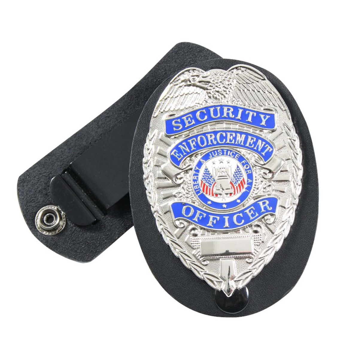 484 Leather Clip-On Decal Holder with Swivel Snap