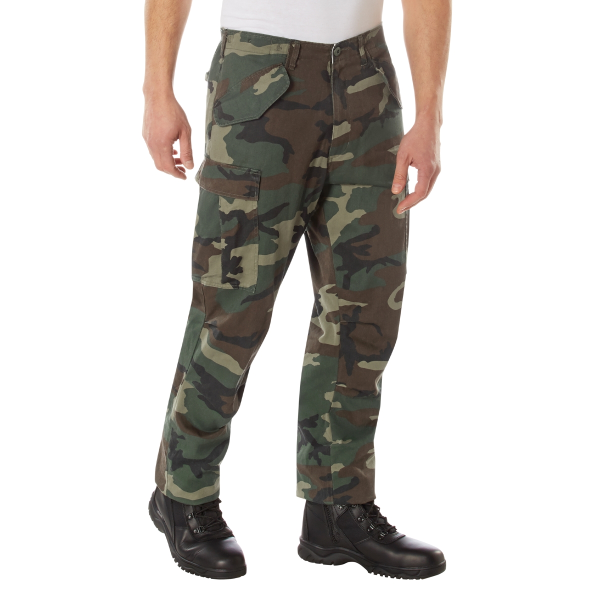 1442 Men Vintage M-65 Field Pants, Woodland Camo - Medium