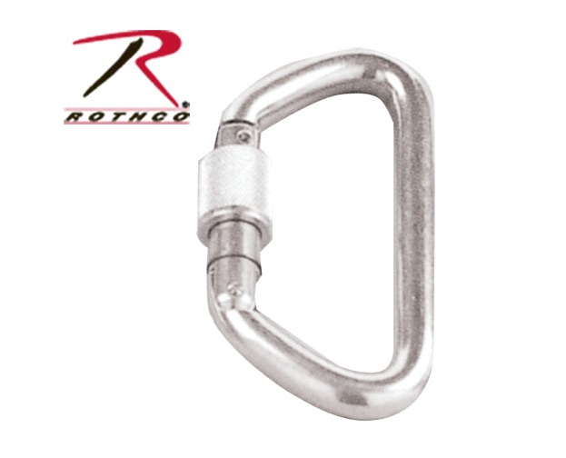 2524 Locking D Carabiner - Silver
