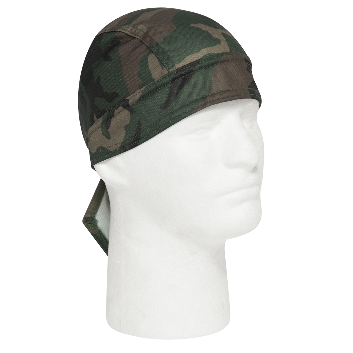 20629 Moisture Wicking Headwrap Bandana, Woodland Camo