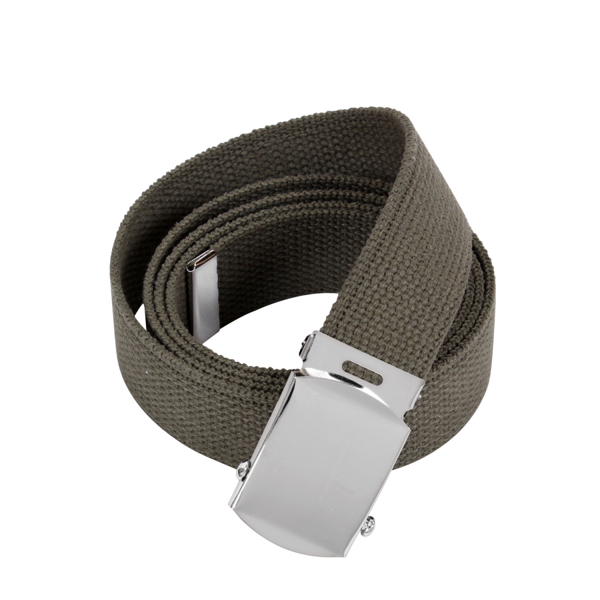 21279 44 in. Long Web Belts, Olive Drab & Chrome