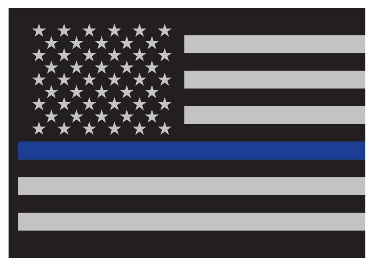 16536 Thin Blue Line Flag Decal