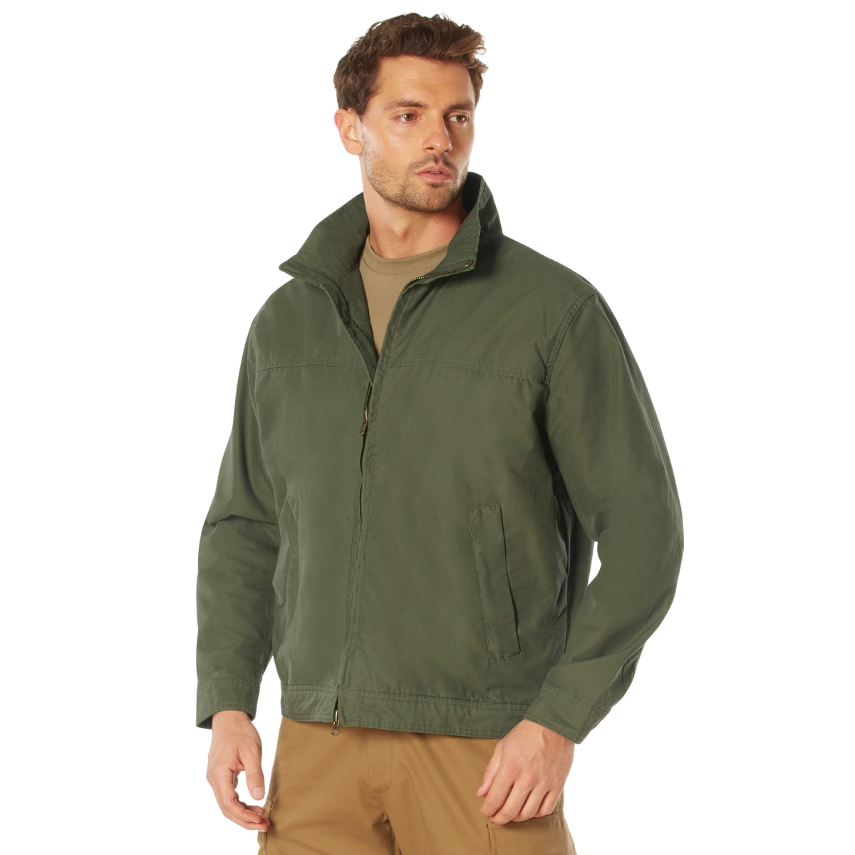 21665 Men Lightweight Concealed Carry Jacket, Olive Drab - 2XL