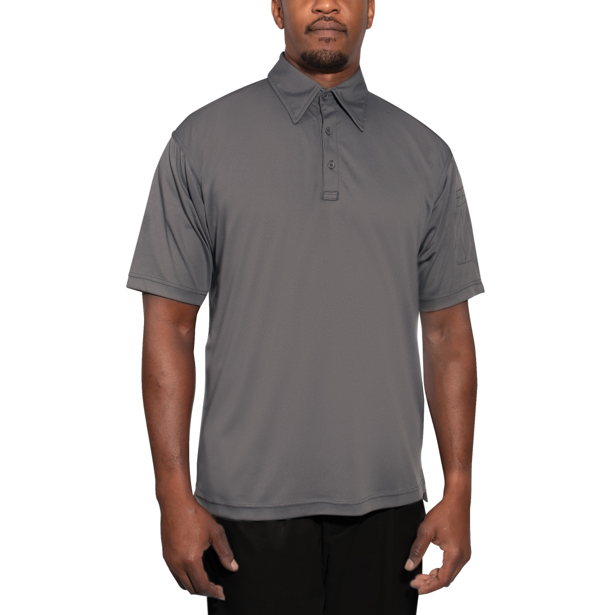 22014 Tactical Performance Polo Short Sleeve Shirt, Gray - Extra Large