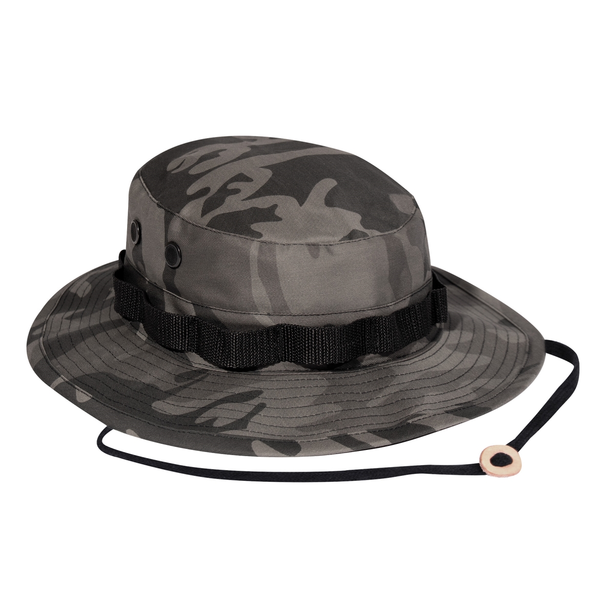 22027 Camo Boonie Hat, Black Camo - Size 7.5