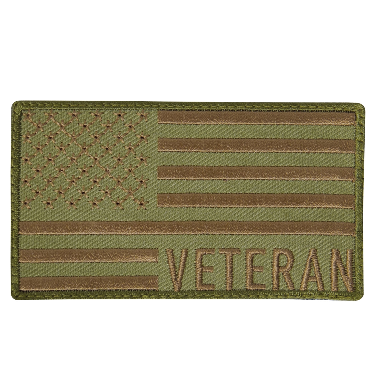 19262 Veteran US Flag Patch, Coyote Brown