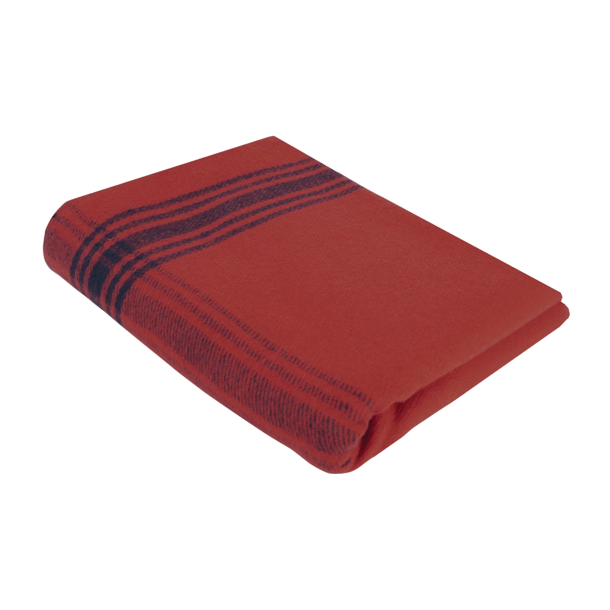 22193 Striped Outdoor Wool Blanket, Red & Navy Blue