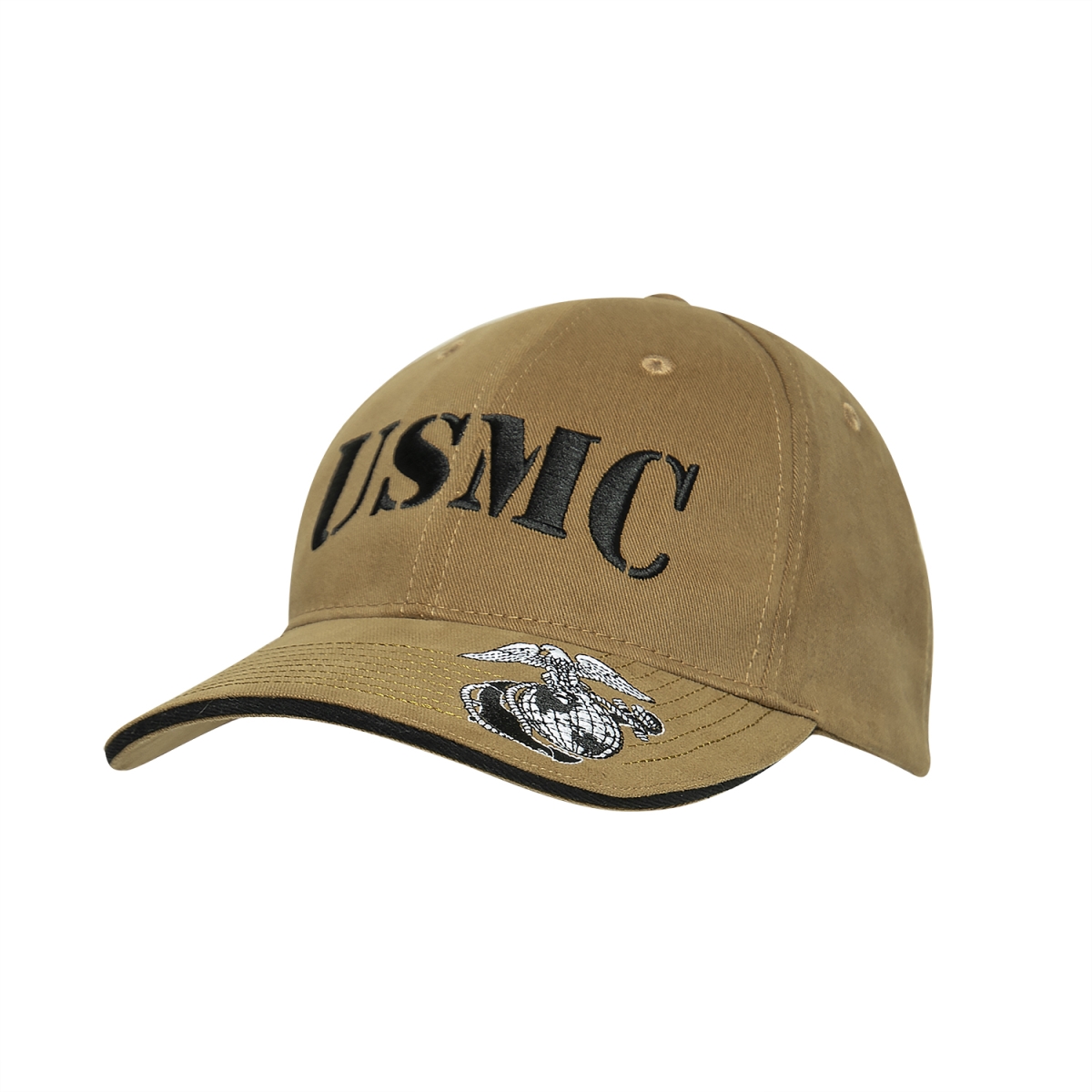 20276 Deluxe Vintage USMC Embroidered Low Pro Cap, Coyote Brown