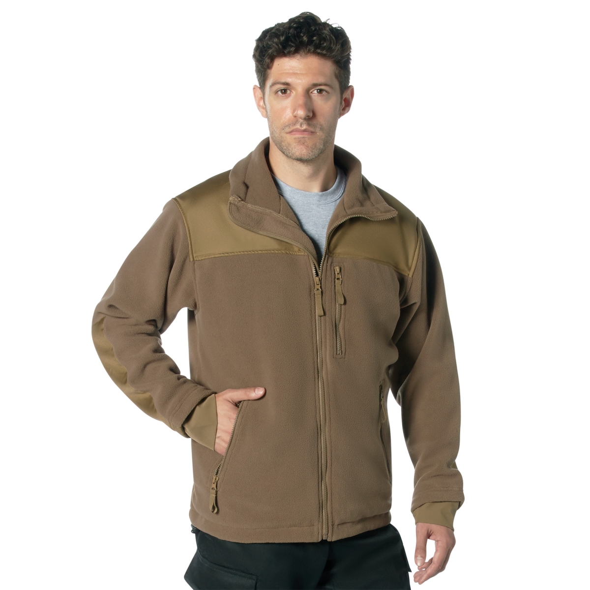 29587 Concealed Carry Spec Ops Fleece Jacket, Coyote Brown - Extra Large