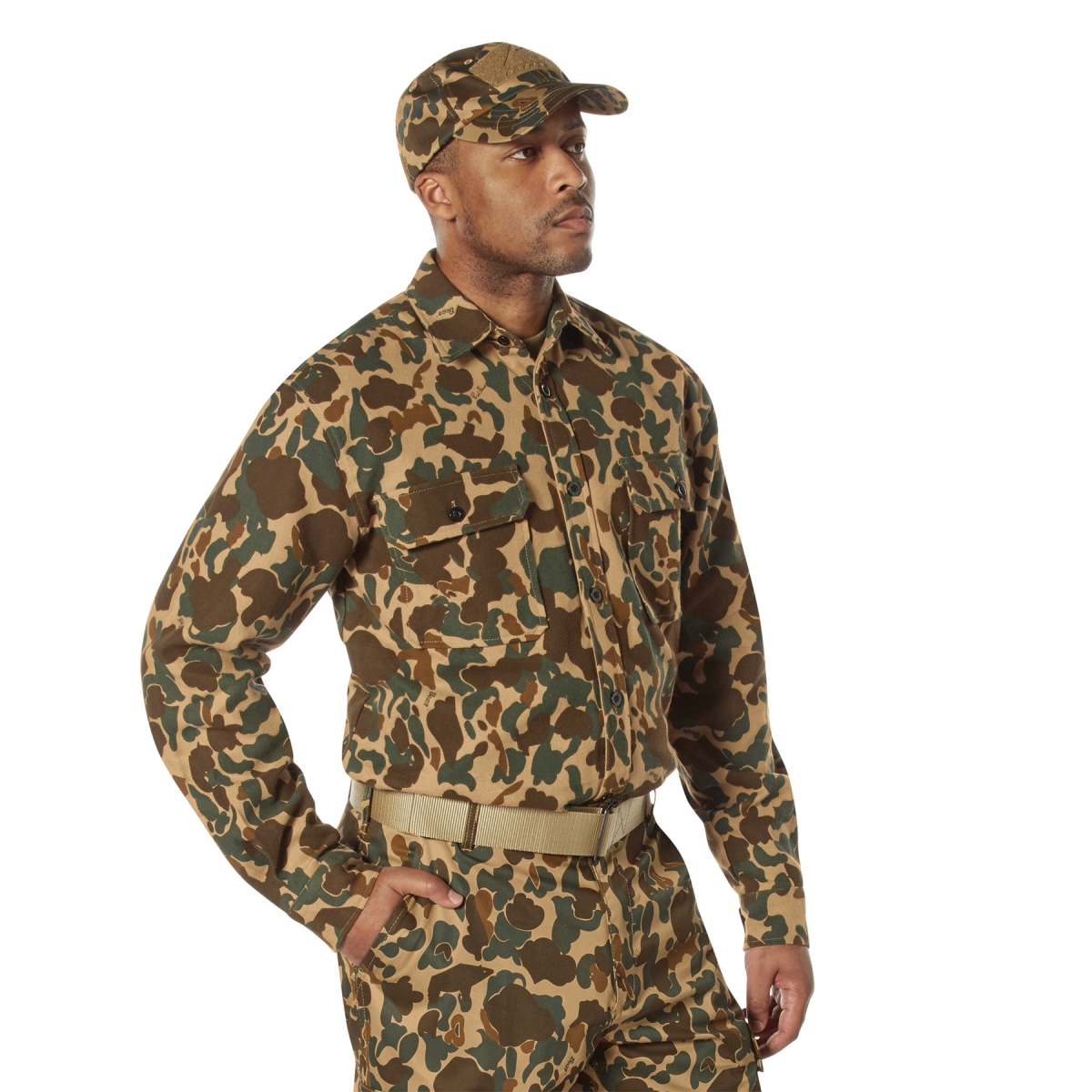 29628 Bear Archery Fred Camo Flannel Long Sleeve Shirt - Large