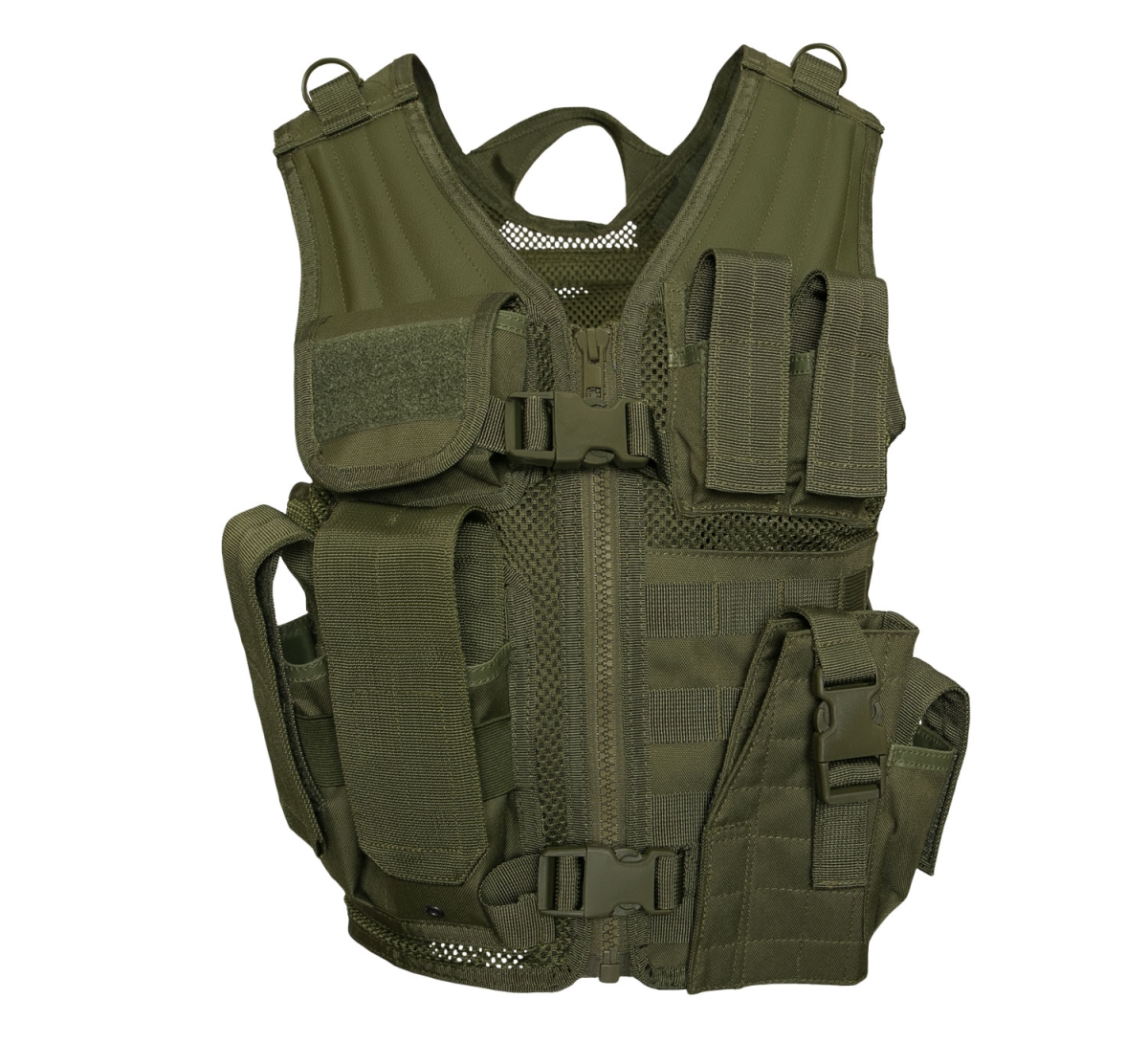 18628 Kids Tactical Cross Draw Vest, Olive Drab