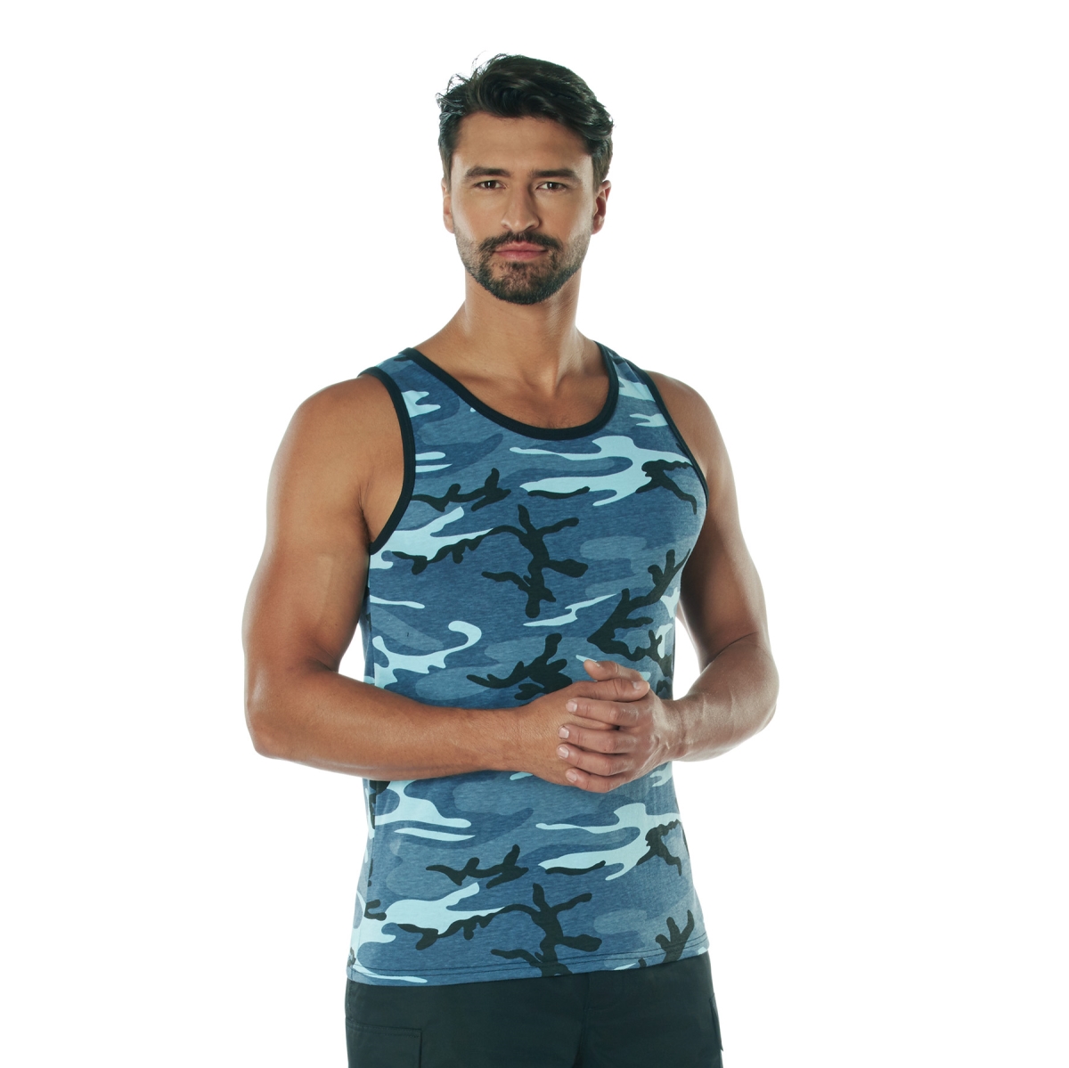 14131 Camo Tank Top, Sky Blue Camo - Medium