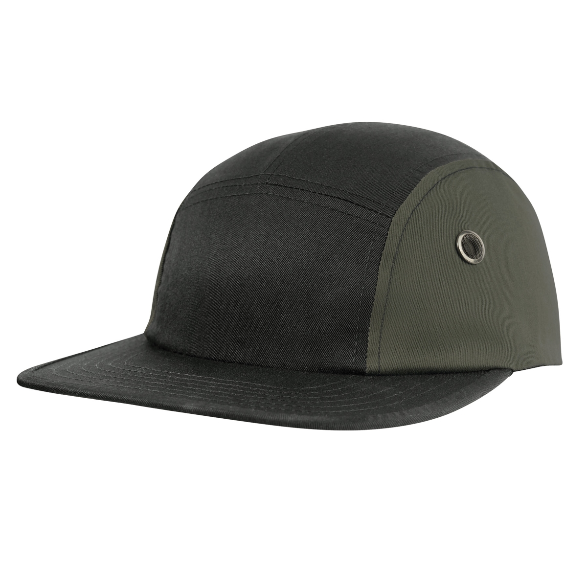 14491 5 Panel Street Caps, Olive Drab & Black