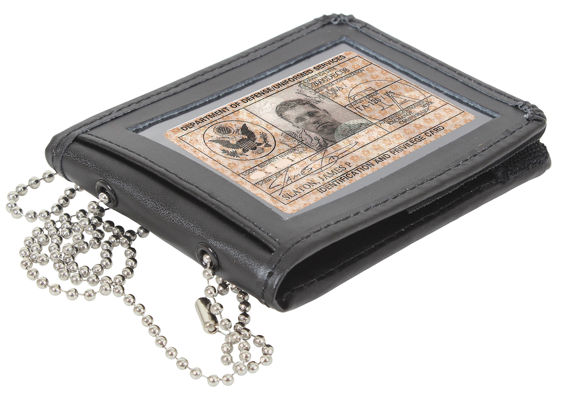 12589 Leather Neck Identification Holder