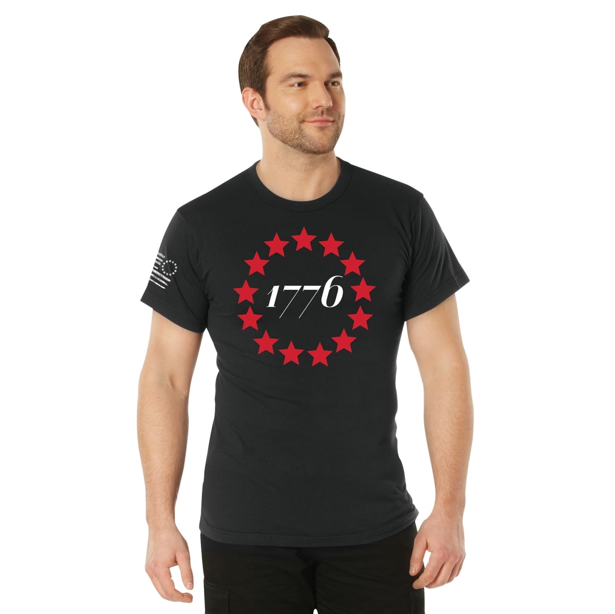 20191 1776 Short Sleeve T-Shirt, Black - Small