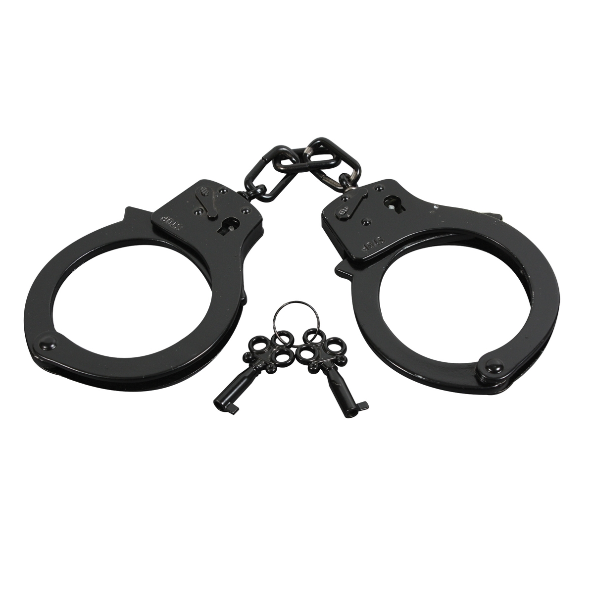 937 Double Lock Steel Handcuffs, Black