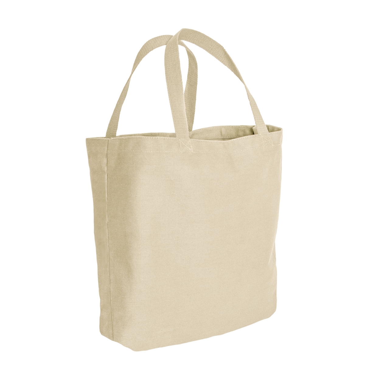 18649 Canvas Camo & Solid Tote Bag, Natural
